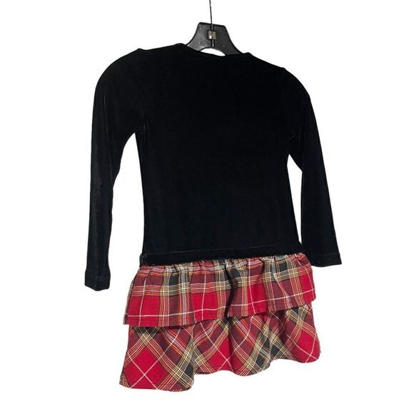 Basic Editions Girls Black Velvet Christmas Dress Size Small - Picture 6 of 14